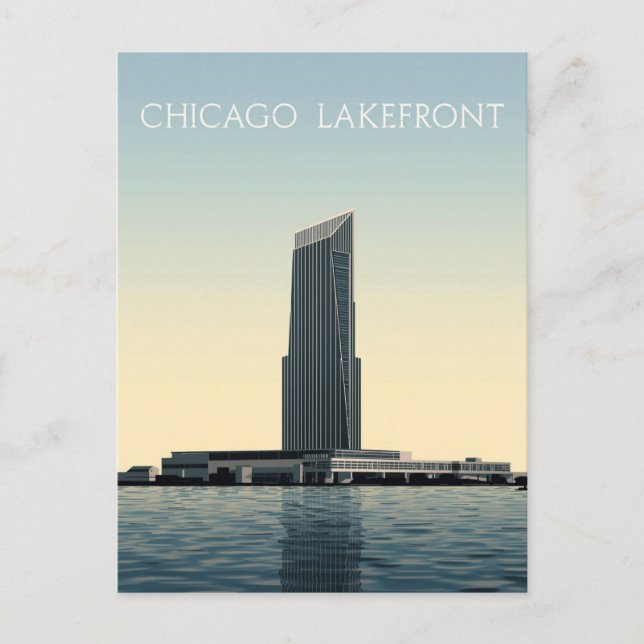 Chicago Lakefront: Modern Tower Postkarte (Vorderseite)