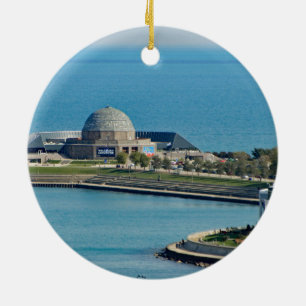 Chicago Lakefront Planetarium Foto Keramik Ornament