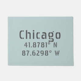 Chicago Latitude Longitude Fußmatte