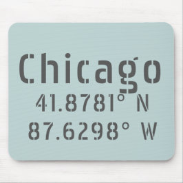 Chicago Latitude Longitude Mousepad