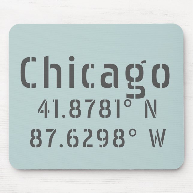 Chicago Latitude Longitude Mousepad (Vorne)