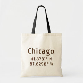 Chicago Latitude Longitude Tragetasche