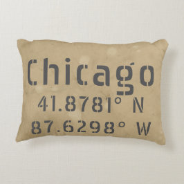 Chicago Latitude Longitude Uban Dekokissen