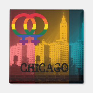 Chicago Lesbian Interest farbenfrohe Pride Gay Magnet