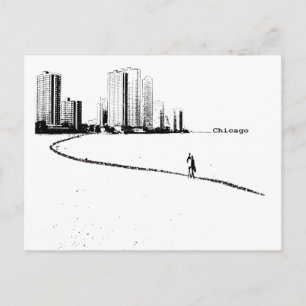Chicago Liebhaber Vintage-Postkarte Postkarte