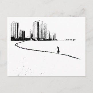 Chicago Liebhaber Vintage-Postkarte Postkarte