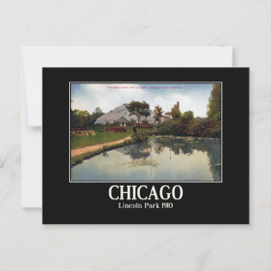 Chicago, Lincoln Park 1910 Vintage Inspiriert Postkarte