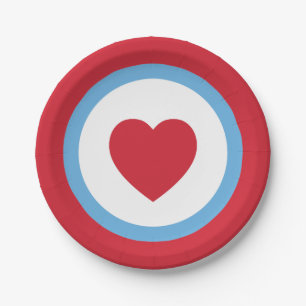 Chicago Love Pappteller Herz Rot