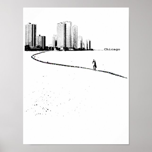 Chicago Lovers Vintage Poster (Vorne)