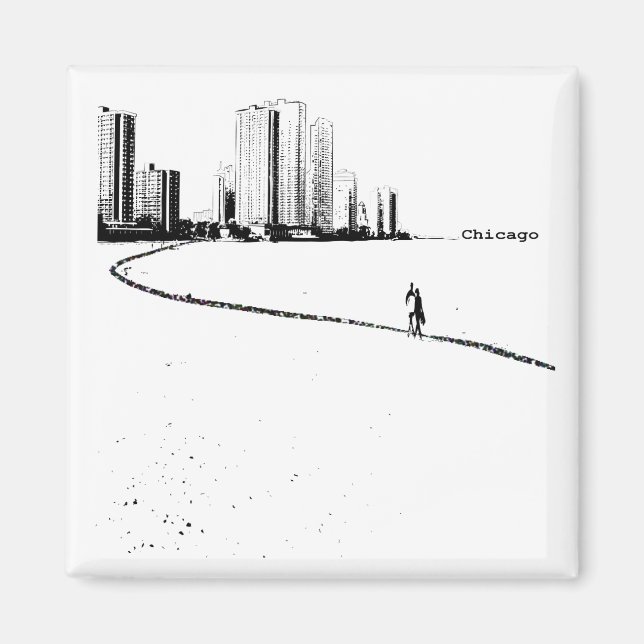 Chicago Lovers Vintager Magnet (Vorne)