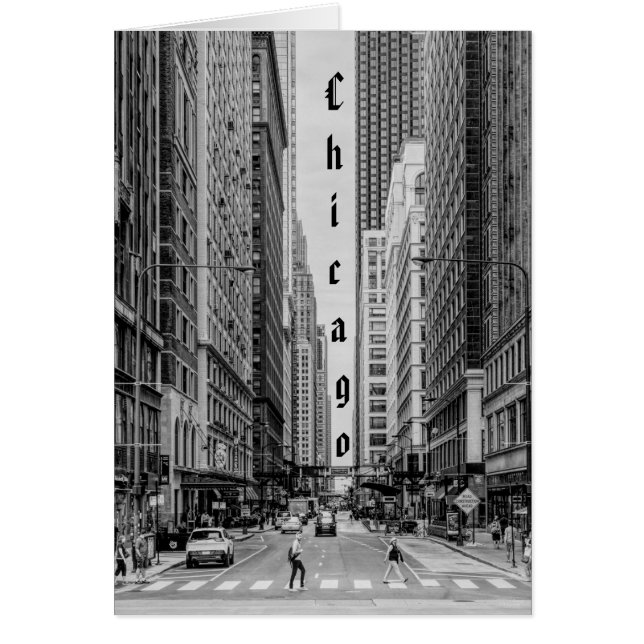 Chicago Madison Street Grayscale Card (Vorne)