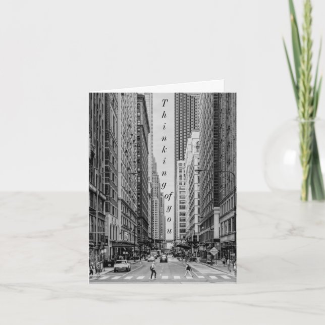 Chicago Madison Street Grayscale Card Karte (Vorderseite)