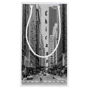 Chicago Madison Street Grayscale Small Geschenkbeu Kleine Geschenktüte