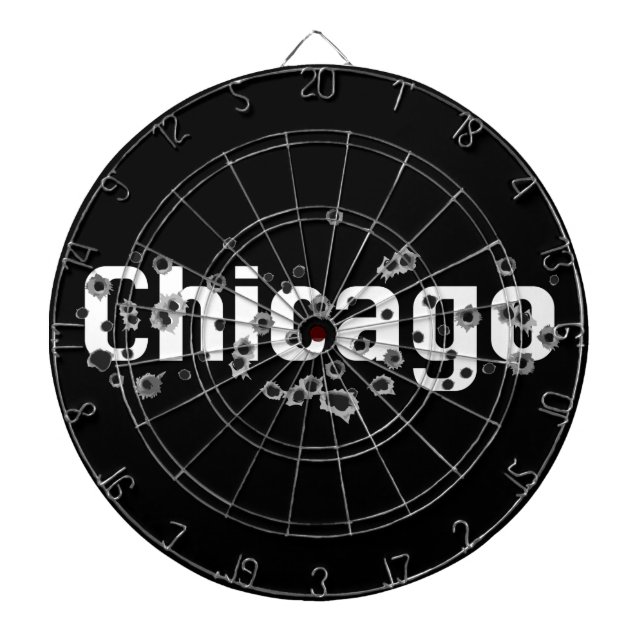 Chicago-Mafia-Geschichtschef-Schuss-Loch-Zeichen Dartscheibe (vorne)