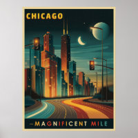 Chicago Magnificent Mile Vintag