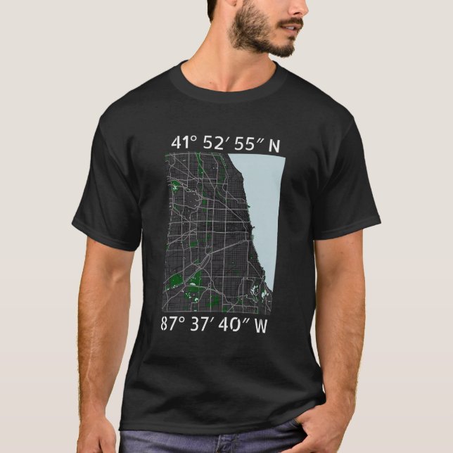 Chicago Map T-Shirt (Vorderseite)