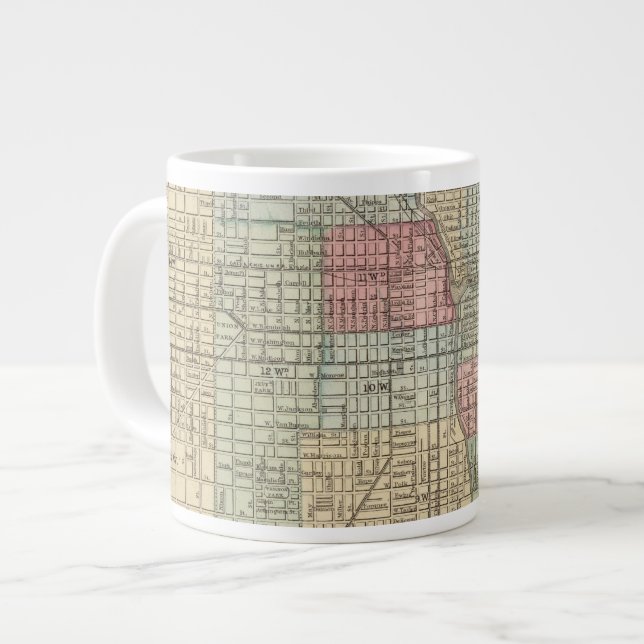 Chicago Map von Mitchell Jumbo-Tasse (Vorderseite Links)