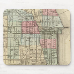 Chicago Map von Mitchell Mousepad