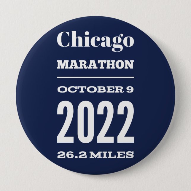 Chicago Marathon 2022 Button (Vorderseite)