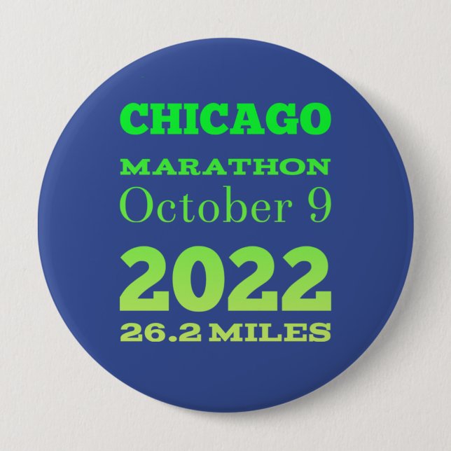 Chicago Marathon 2022 Button (Vorderseite)