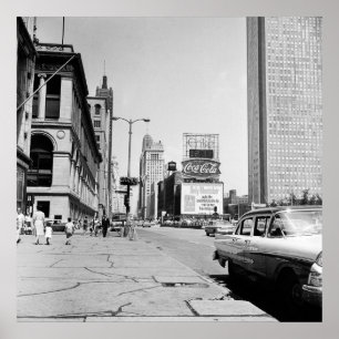 Chicago Michigan Avenue 1963 Vintages Foto Poster
