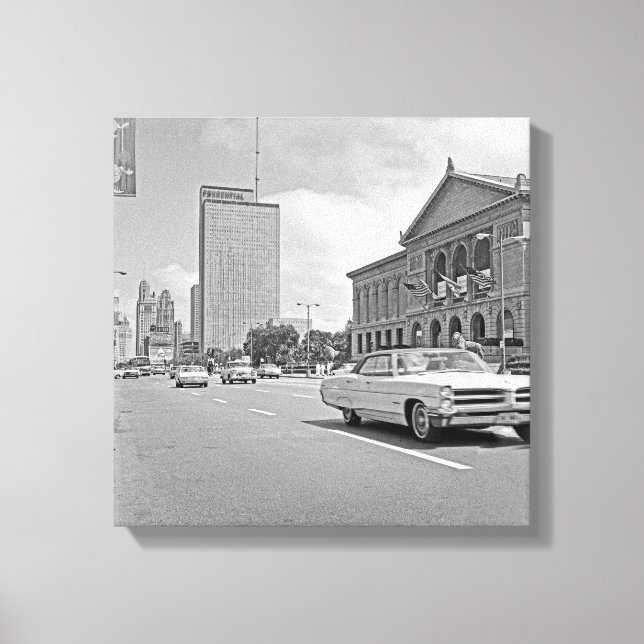 Chicago Michigan Avenue Art Museum 1960er Jahre Fo Leinwanddruck (Vorderseite)