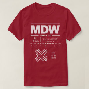 Chicago Midway International Airport MDW T - Shirt