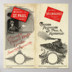 Chicago Milwaukee und St. Paul Railway Poster