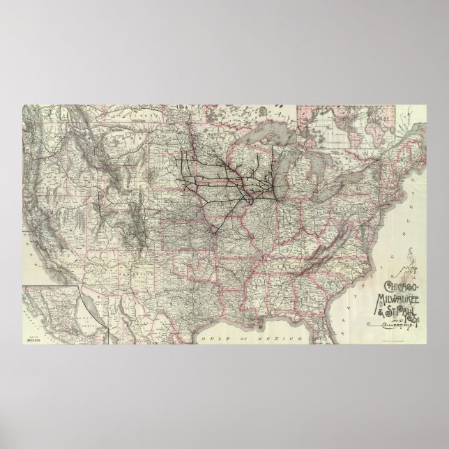 Chicago Milwaukee und St. Paul Ry und Verbindungen Poster (Vorne)