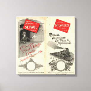 Chicago Milwaukee und St- Pauleisenbahn Leinwanddruck