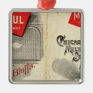 Chicago Milwaukee und St- Pauleisenbahn Silbernes Ornament