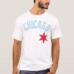 Chicago mit Flaggen-Sternt-shirt T-Shirt