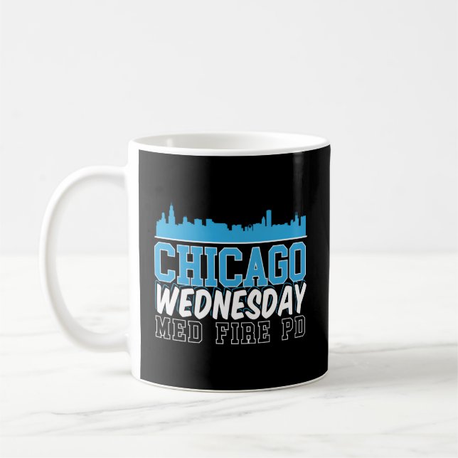 Chicago Mittwoch Med Fire Pd Chicago Skyline Kaffeetasse (Links)