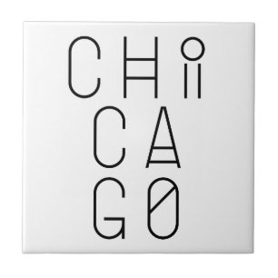 Chicago Modern Geometrische Typografie Fliese