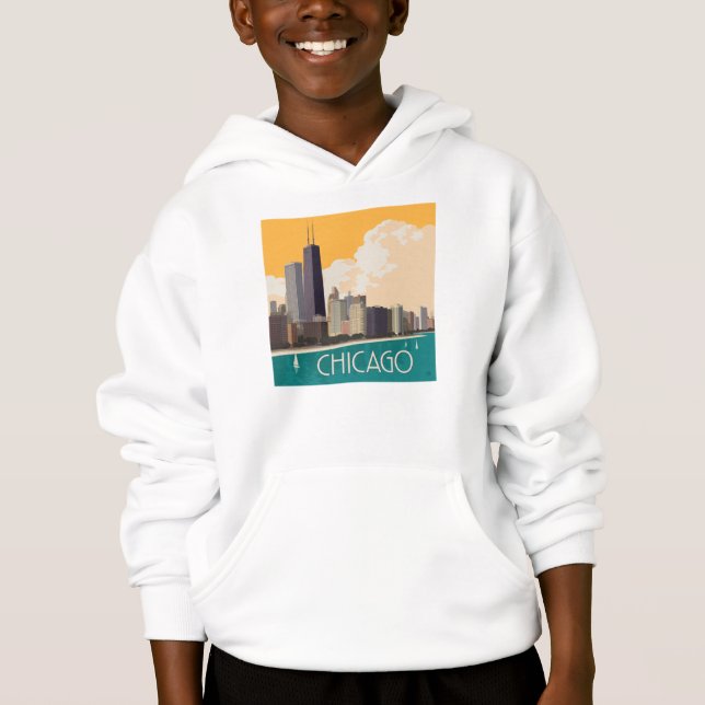 Chicago | Modern Skyline Hoodie (Vorderseite)