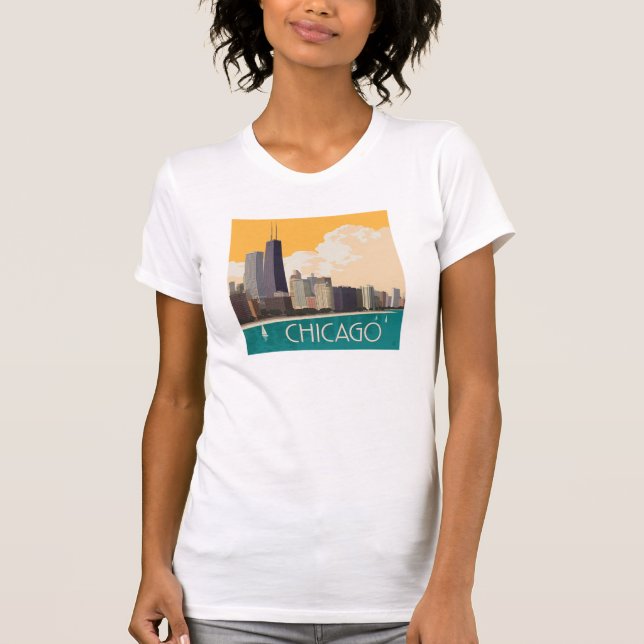 Chicago | Modern Skyline T-Shirt (Vorderseite)