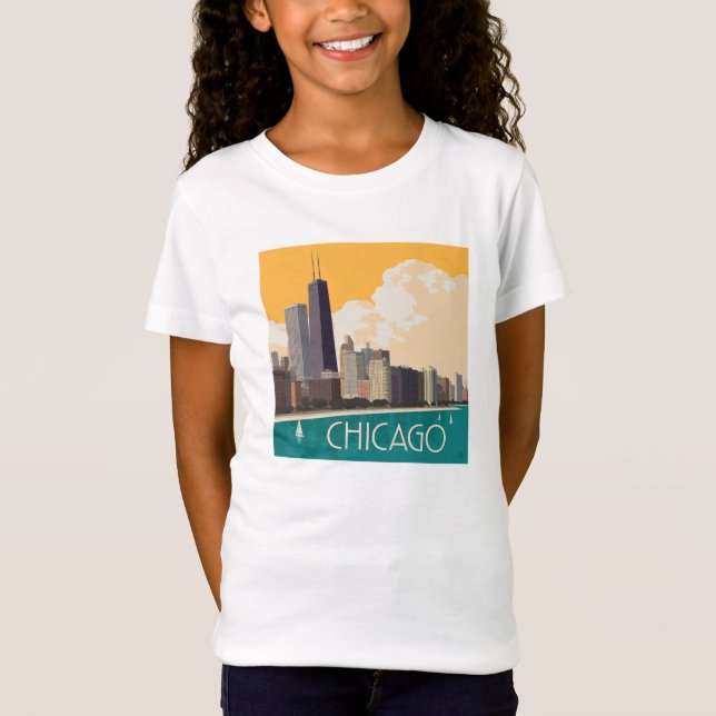 Chicago | Modern Skyline T-Shirt (Vorderseite)