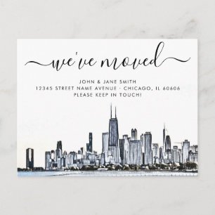 Chicago Moving Announction Postcard Ankündigungspostkarte