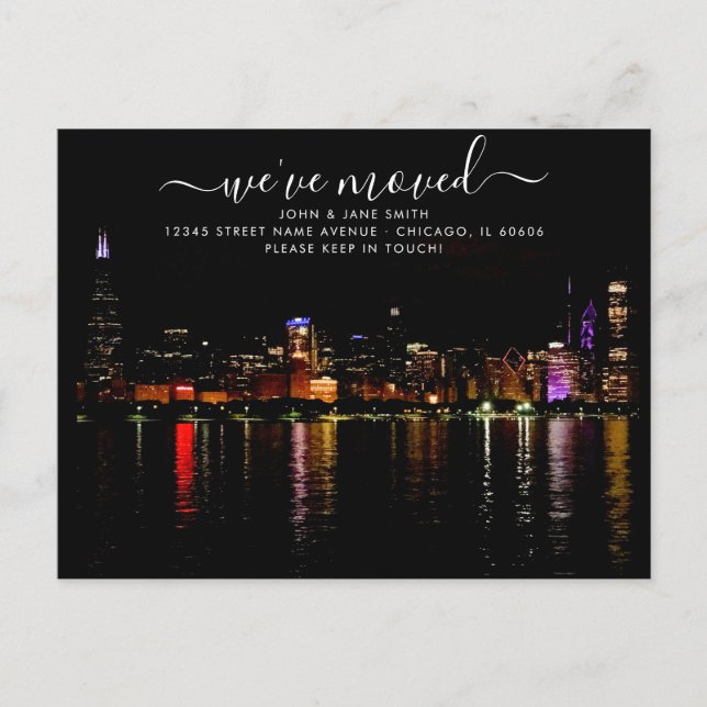 Chicago Moving Announction Postcard Ankündigungspostkarte (Vorderseite)