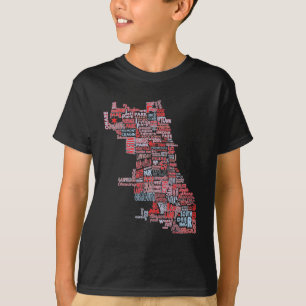 Chicago-Nachbarschafts-Karte T-Shirt