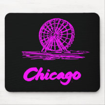 Chicago Navy Pier Riesenrad Neon Pink