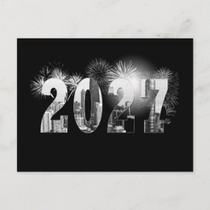 Chicago Neujahr 2027 Geschäft Danke Postkarte