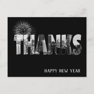 Chicago New Year Business Danke Postcard Postkarte
