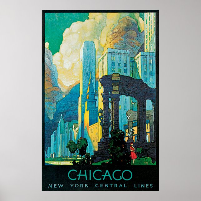 Chicago New York Central Lines Travel Poster (Vorne)