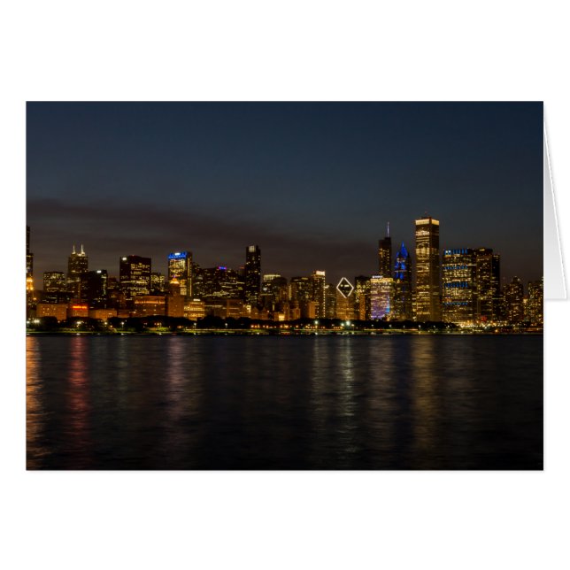 Chicago Night Cityscape (Vorderseite (Horizontal))