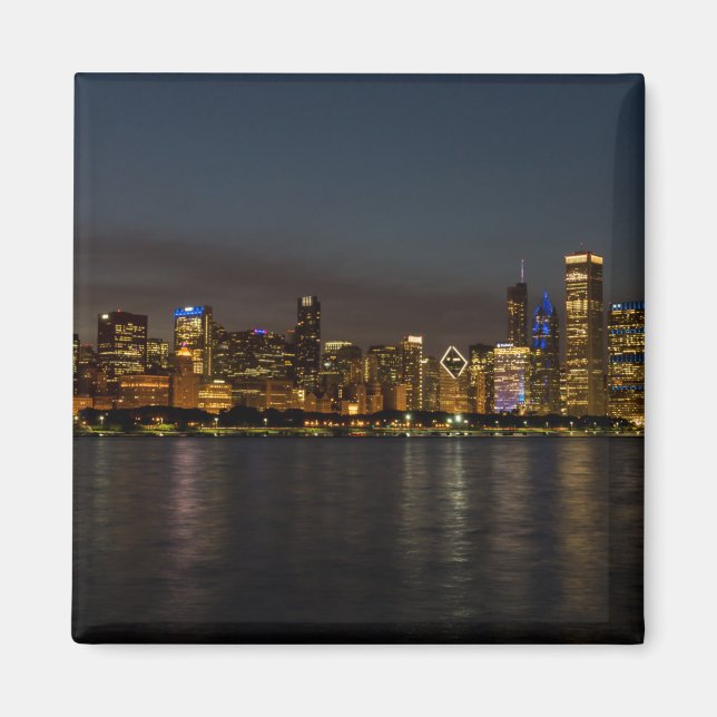 Chicago Night Cityscape Magnet (Vorne)