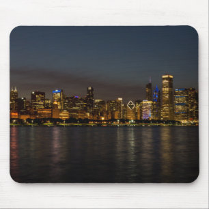Chicago Night Cityscape Mousepad