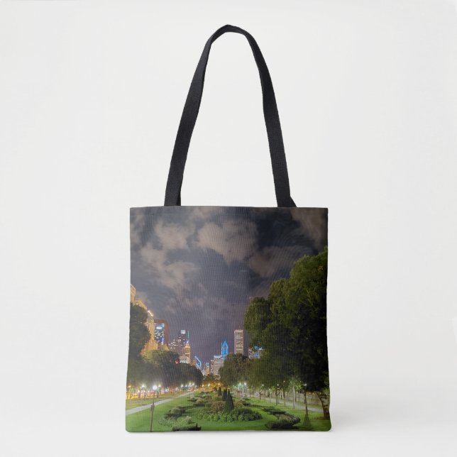 Chicago Night Sky Tote Bag (Vorderseite)