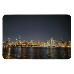 Chicago Night Skyline-Magnet Magnet