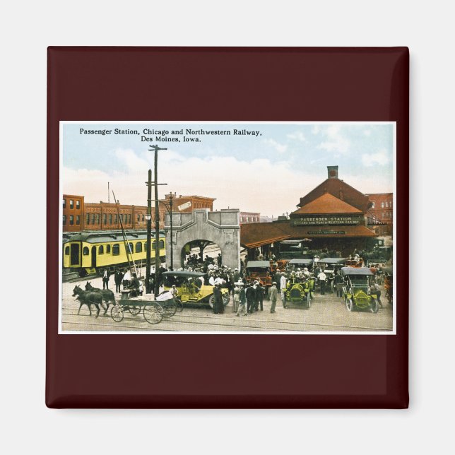 Chicago & Northwestern Railway, Des Moines, Iowa Magnet (Vorne)